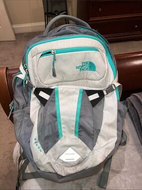 The North Face Gray & Teal Daypack Backpack